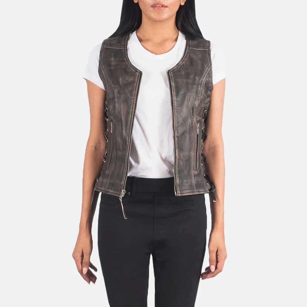 Women's Vanda Biker Leather Jacket