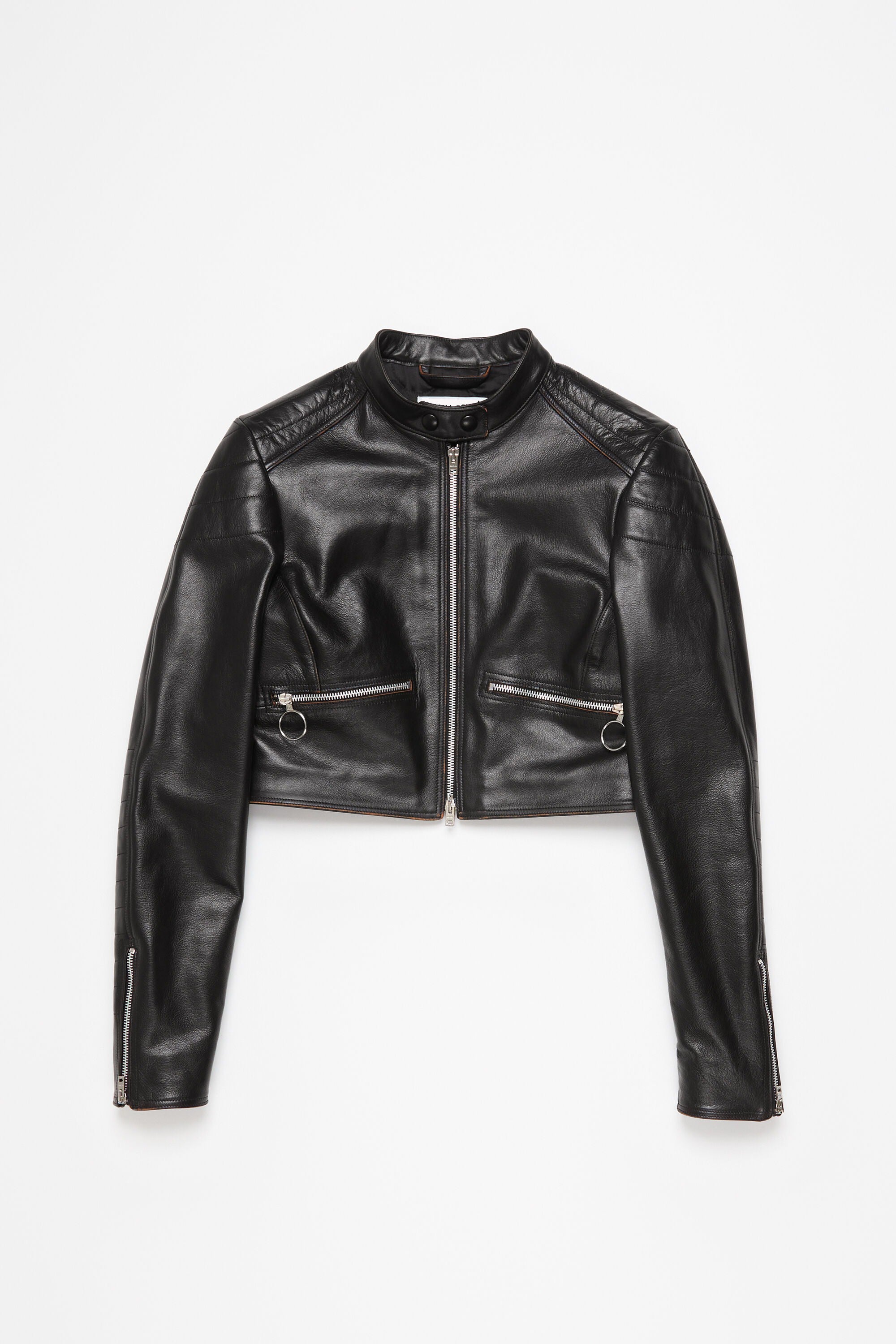 Women's Black Leather Biker Jacket