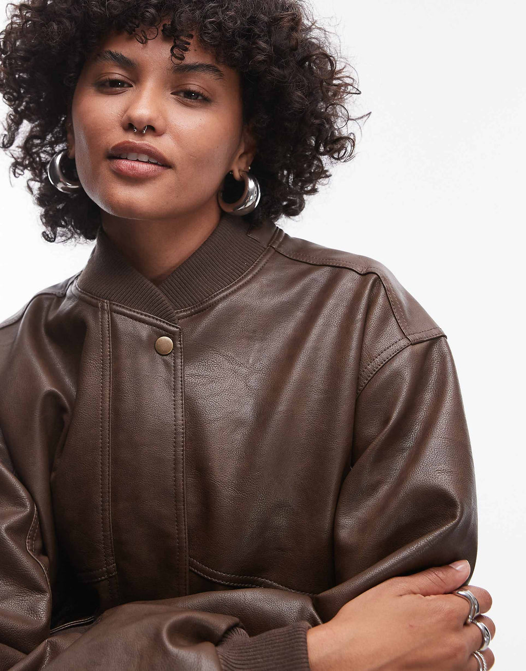 Super Oversized Bomber Jacket with borg Lining