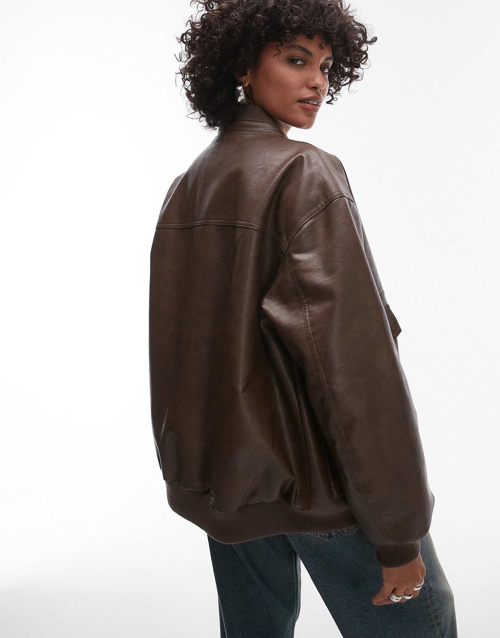 Super Oversized Bomber Jacket with borg Lining