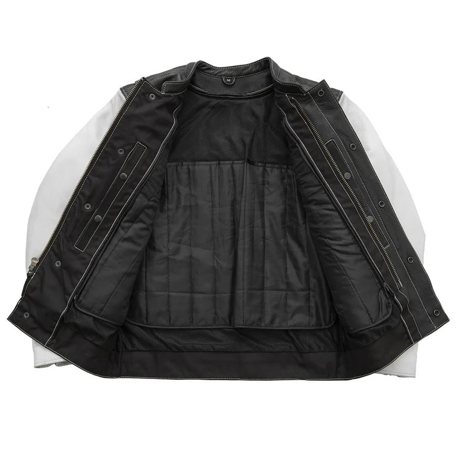 Vincent Men's Cafe Style Leather Jacket